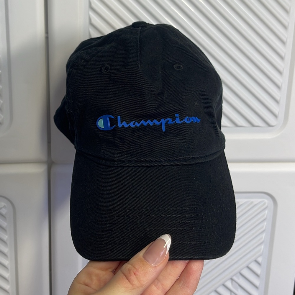 Champion baseball hat black and blue